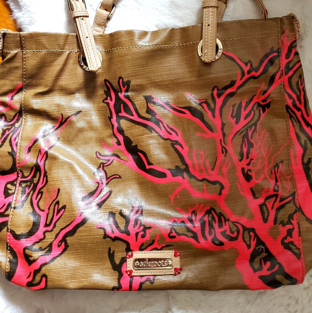 Sakroots Coral Print Beach Bag
